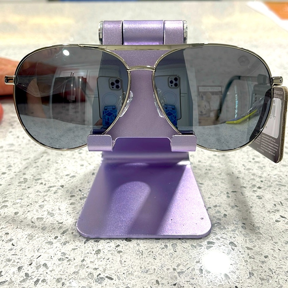 NWT PANAMA JACK MENS POLARIZED AVIATOR RETRO SILVER SUNGLASSES GRAY LENSES